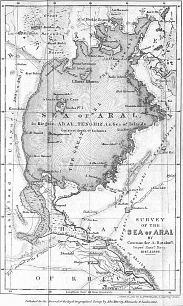 Рис.1. Карта А.Бутакова 1848 года